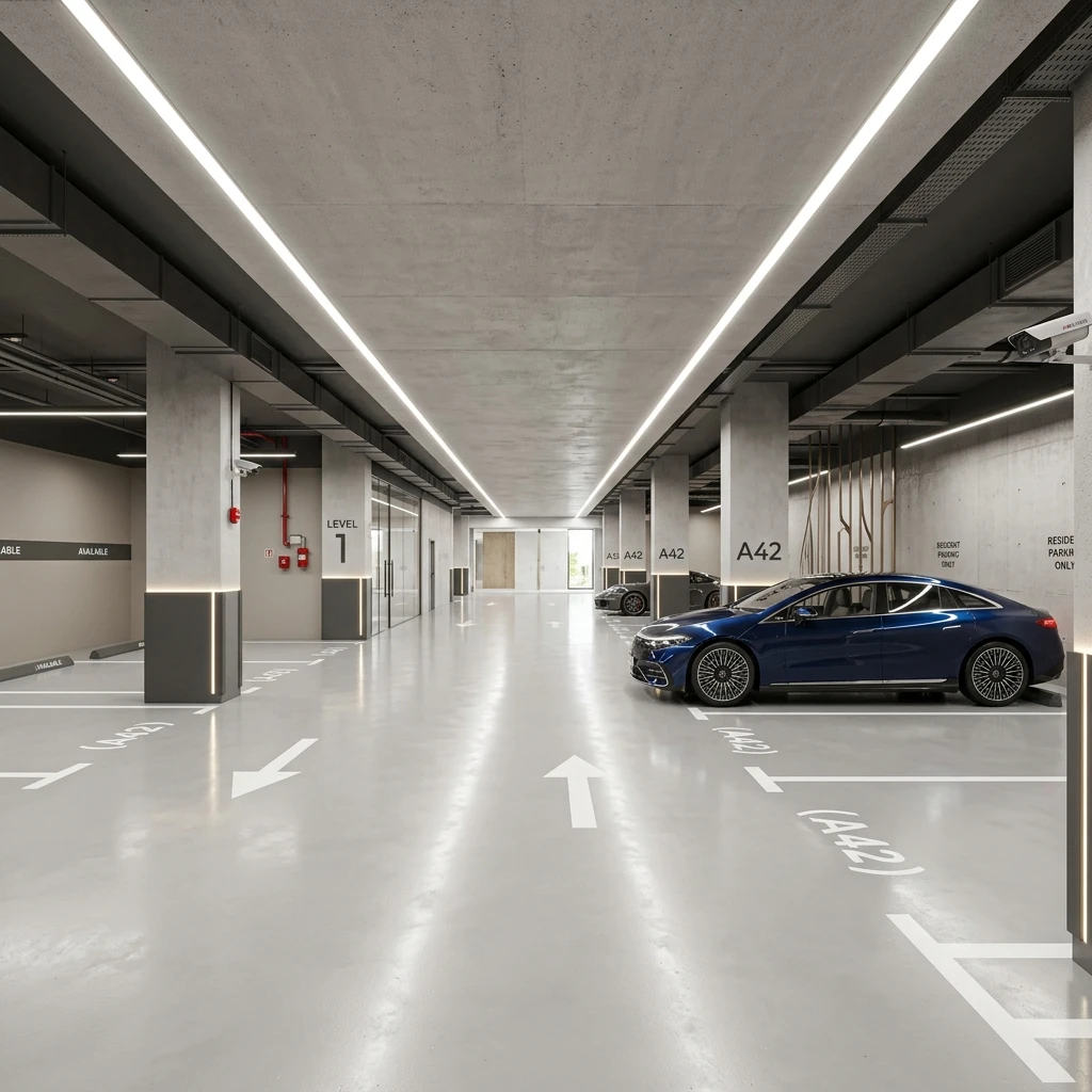 Podzemna garaža render